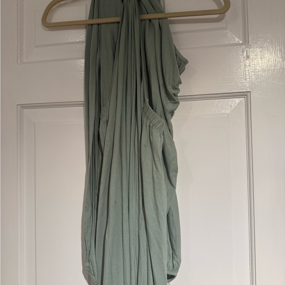 Chic Asymmetrical Green Dress | Moda Operandi LONG SAILOR BAMBOO DRESS - Picture 4 of 6